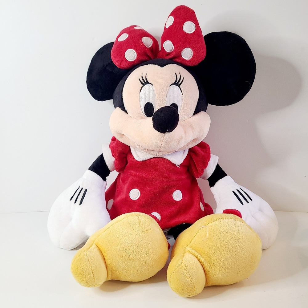 Disney Store Exclusive Minnie Mouse in Polka Dot Red Dress 20" Character‎ Plush